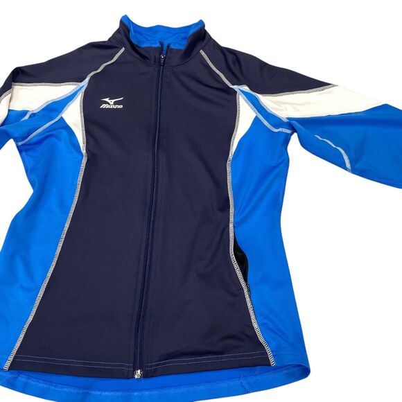 Mizuno DryLite Lightweight Performance Jacket Womens Sz M  Blue Full Zip - Picture 9 of 15